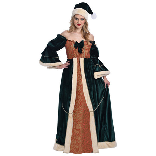 Christmas Green Mrs. Santa Claus Costume - Adult Woman