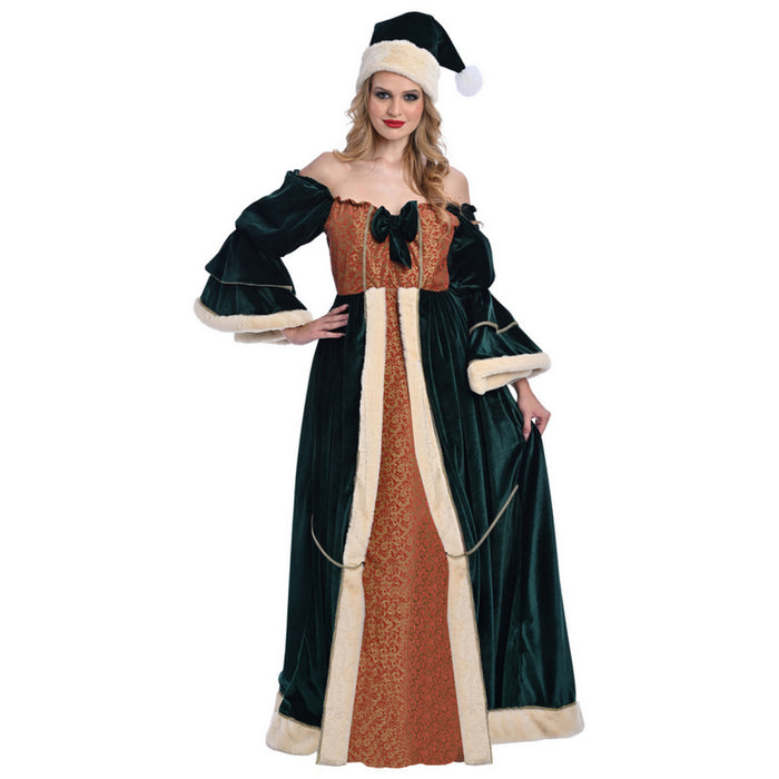 Christmas Green Mrs. Santa Claus Costume - Adult Woman