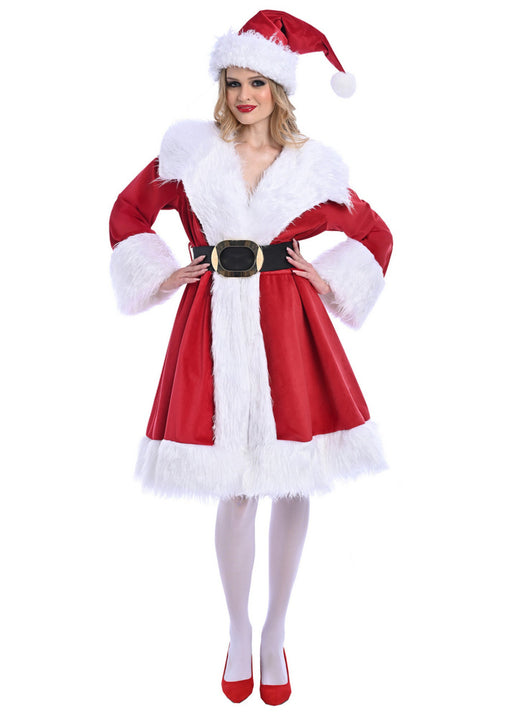 Christmas Mrs. Claus Velvet Dress Costume - Adult Woman
