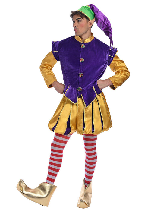 Christmas Purple Elf Costume - Adult Male