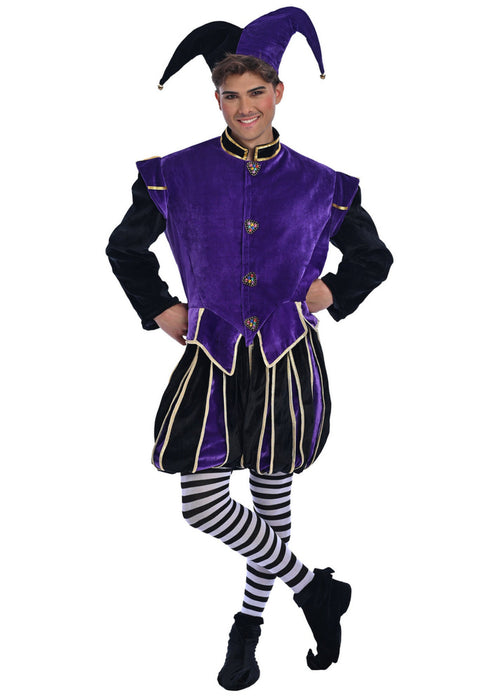 Christmas Purple Velvet Elf Costume - Adult Male