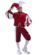 Christmas Burgundy Velvet Elf Costume - Adult Male
