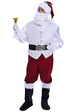 Christmas Burgundy Santa Claus Costume - Adult Male