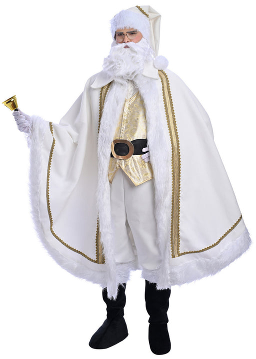 Christmas Gold-White Santa Claus Costume - Adult Male