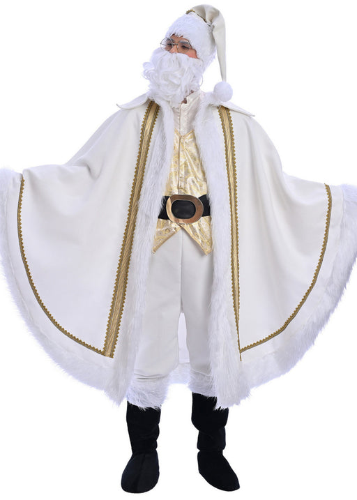 Christmas Gold-White Santa Claus Costume - Adult Male