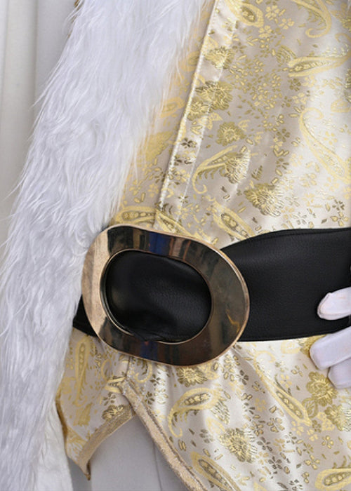 Christmas Gold-White Santa Claus Costume - Adult Male