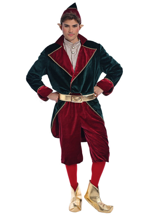 Christmas Velvet Elf Tuxedo Costume - Adult Male