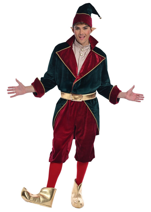 Christmas Velvet Elf Tuxedo Costume - Adult Male