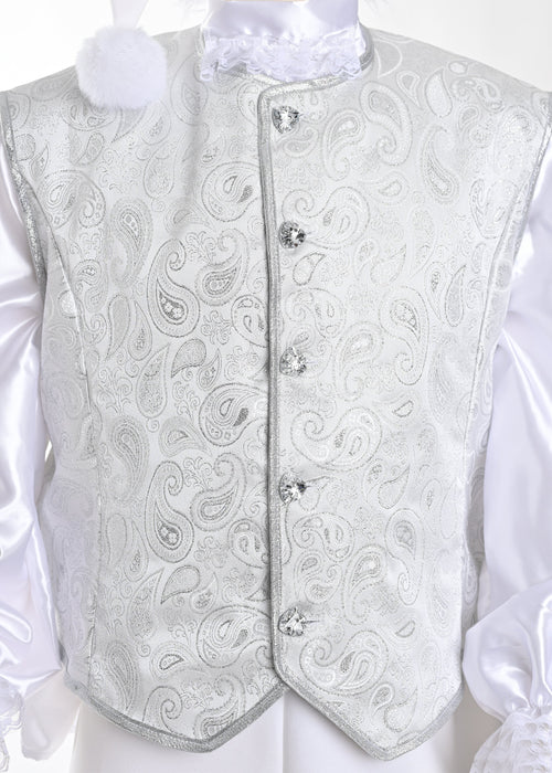 Christmas White Santa Claus Costume - Adult Male