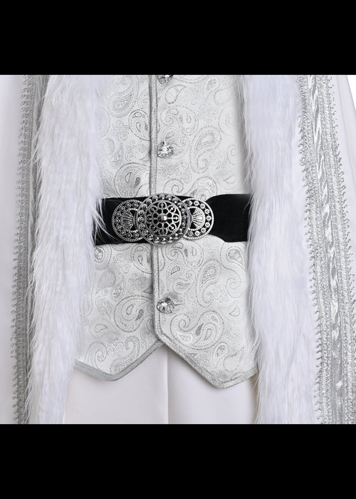 Christmas White Santa Claus Costume - Adult Male