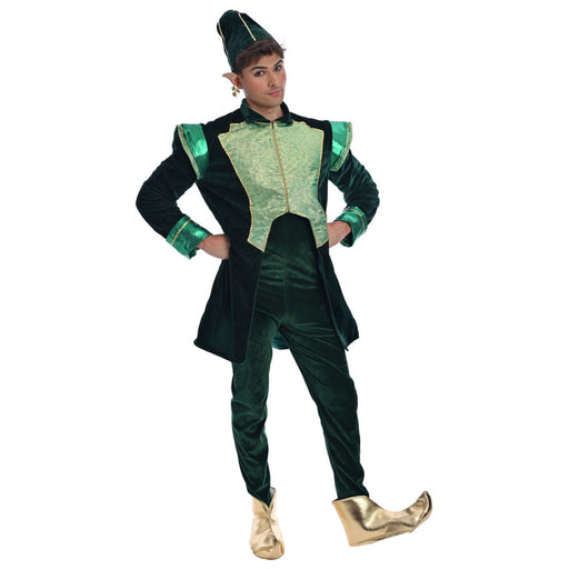 Christmas Elf Costume Deluxe Green - Adult Male