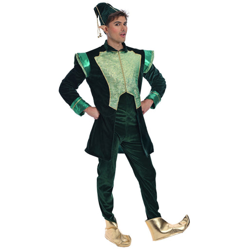 Christmas Elf Costume Deluxe Green - Adult Male