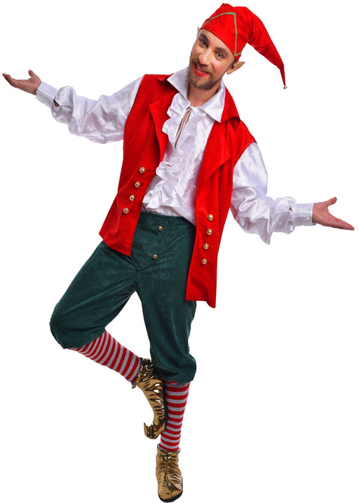 Christmas Red Elf Costume - Adult Male