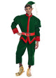 Christmas Green Velvet Elf Costume - Adult Male