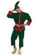 Christmas Green Velvet Elf Costume - Adult Male