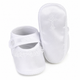 Girls Satin Bootie with Lace & Embroidered Cross- Sizes 6-14 months)