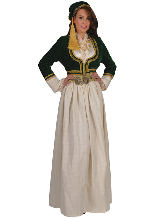 Amalia White Brocade Costume