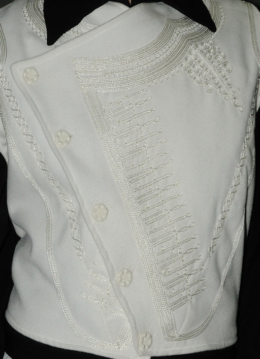 Crete Man White Embroidery Costume