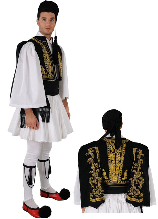 Fustanela Black Vest Man Costume