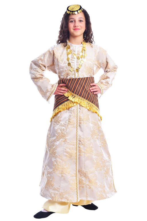 Pontos Girl Traditional Dress - White (Sizes 6-14)