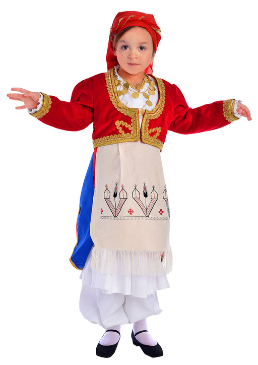 Traditional Crete Girl Costume (Sizes 2 to 8)
