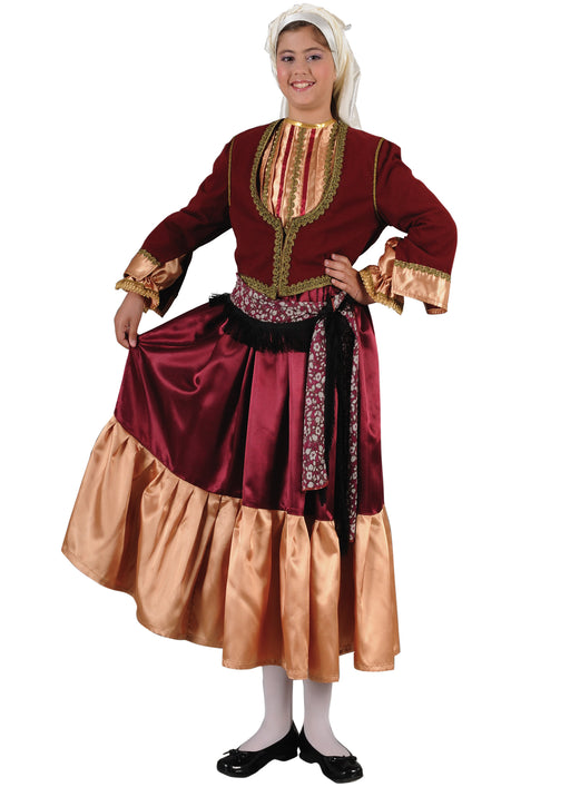 Aegean Girl with Vest Costume (Sizes 8, 10, 12, 14, 16)