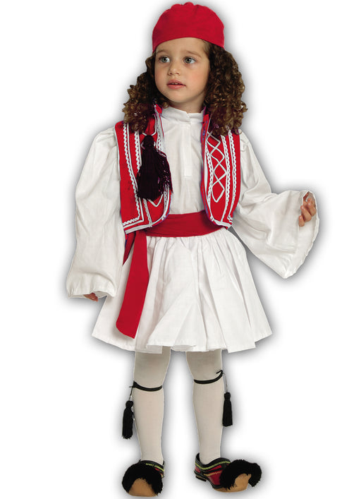 Tsolias Boy Red & White Costume (Sizes: 4 & 6)