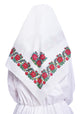 Traditional Scarf White Rose - Large