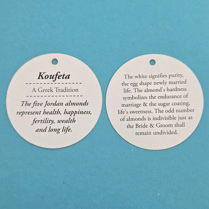 Explanation Circle Card -WEDDING - 5 Almonds Greek Tradition