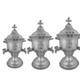 Holy Water Font with Lid and with Silver or Gold Cross - Nickel - Double Faucet