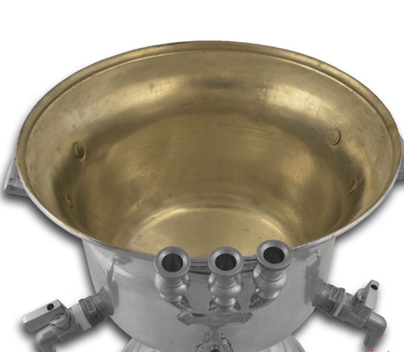 Holy Water Font with Lid and with Silver or Gold Cross - Nickel - Double Faucet