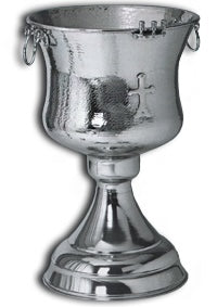 Orthodox Baptismal Font - Hammered Nickel Plated - Sizes 2, 3 or 4
