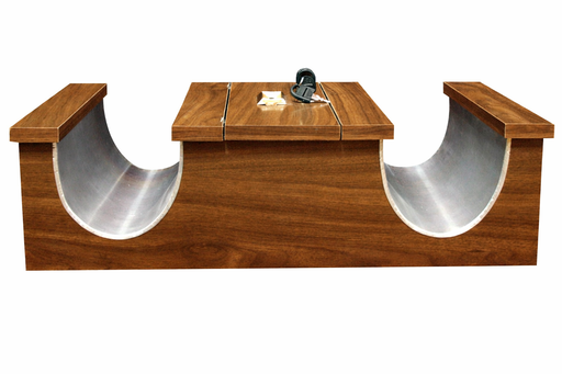 Wooden Candlestick Holder with Coin Holder - 2 Sleeves