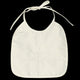 100% Raw Silk Bib with Embroidered Cross