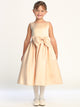 Satin Bow Dress – Tea Length (2T - 10 Years) - Multiple Colors