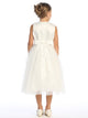 Flower Girl - Ivory Lace Bodice Tea-Length Tulle Dress for Girls (Sizes 4-10)