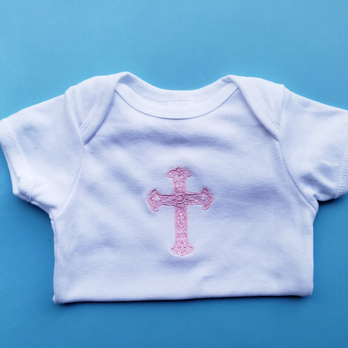 White Bodysuit w Orthodox Cross and/or Personalized Name