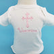 White Bodysuit w Orthodox Cross and/or Personalized Name