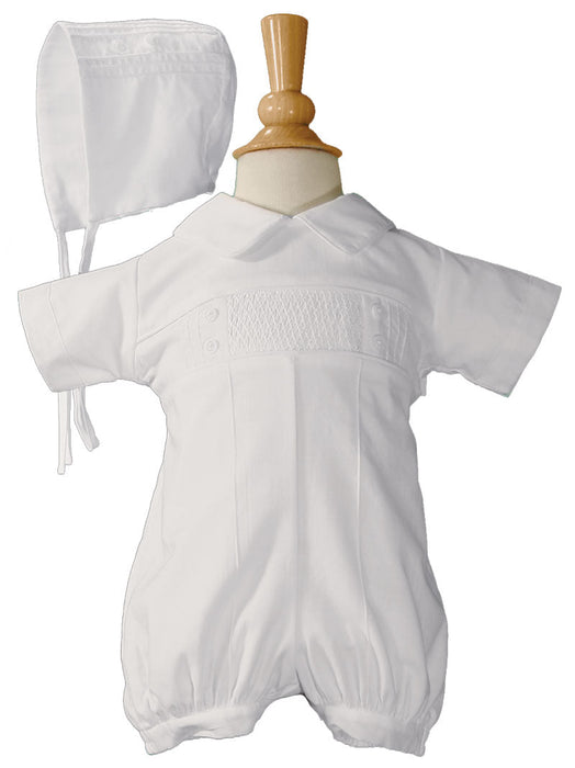 Boys Cotton Smocked Romper