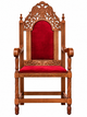 Orthodox Bishop’s Chair with Byzantine Eagle - Hand-Carved Wood.