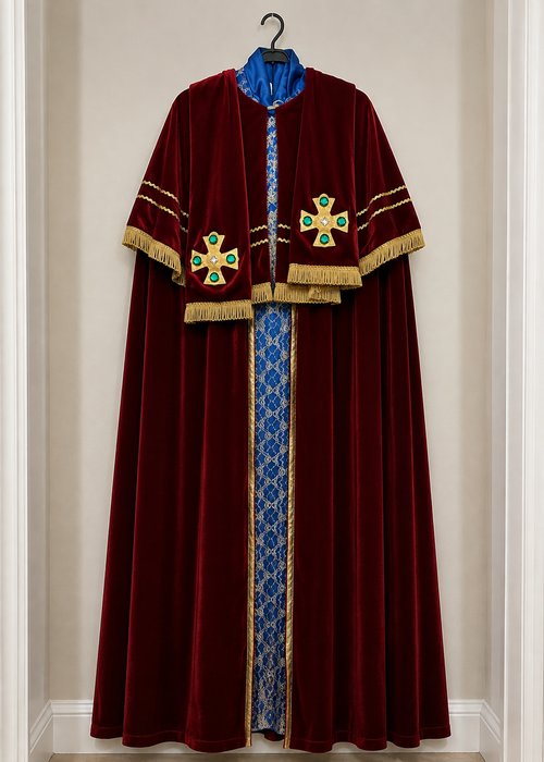 Christmas Saint Nicholas Burgundy Costume - Adult Male