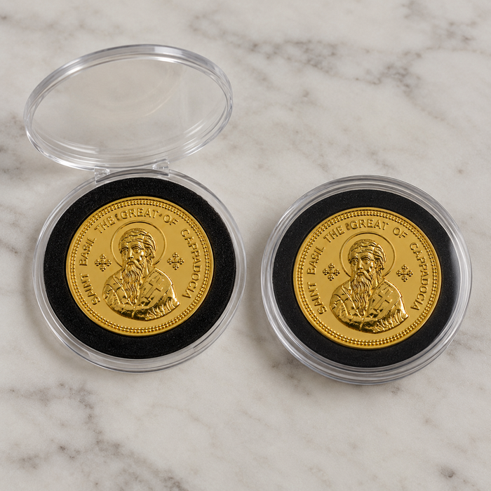 Vasilopita New Year's Coin with Protective Case