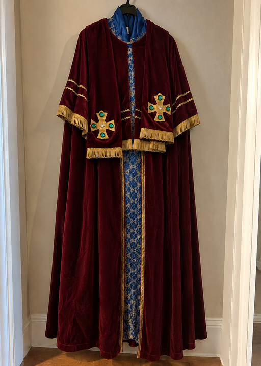 Christmas Saint Nicholas Burgundy Costume - Adult Male