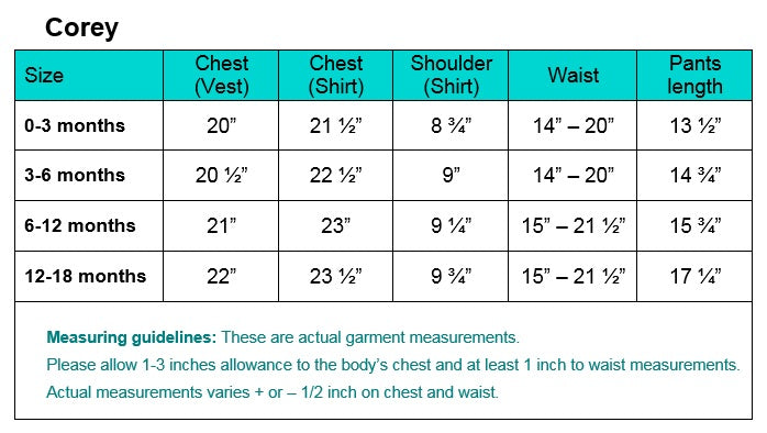 Corey Boy's Christening Outfit (up to 18 months)