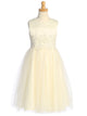 Flower Girl - Ivory Lace Bodice Tulle Dress for Girls (Sizes 2-10)