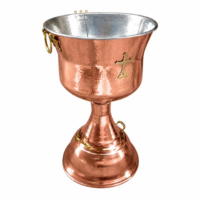 Orthodox Baptismal Font – Forged Copper – 70 Liters