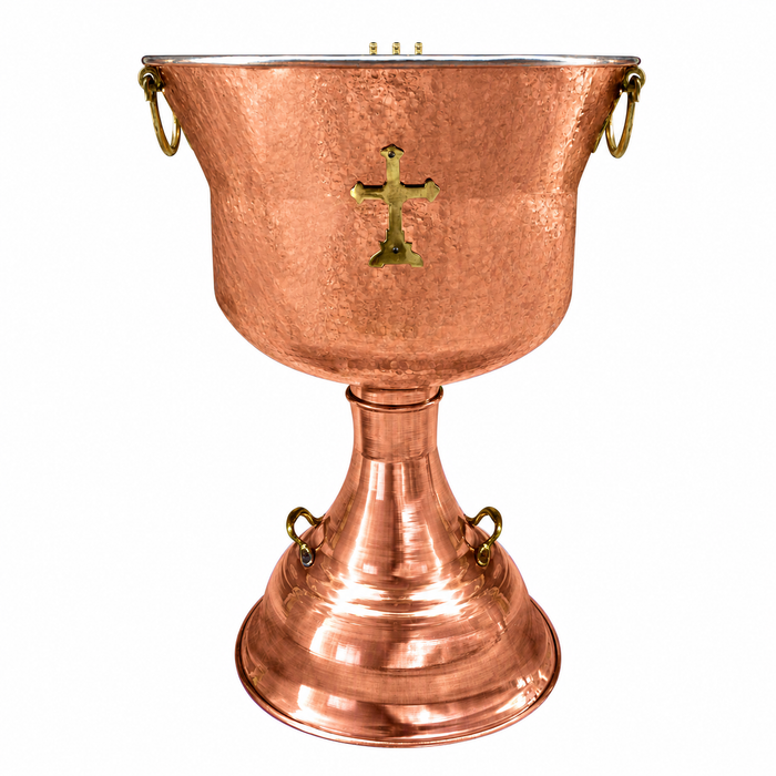 Orthodox Baptismal Font – Forged Copper – 70 Liters