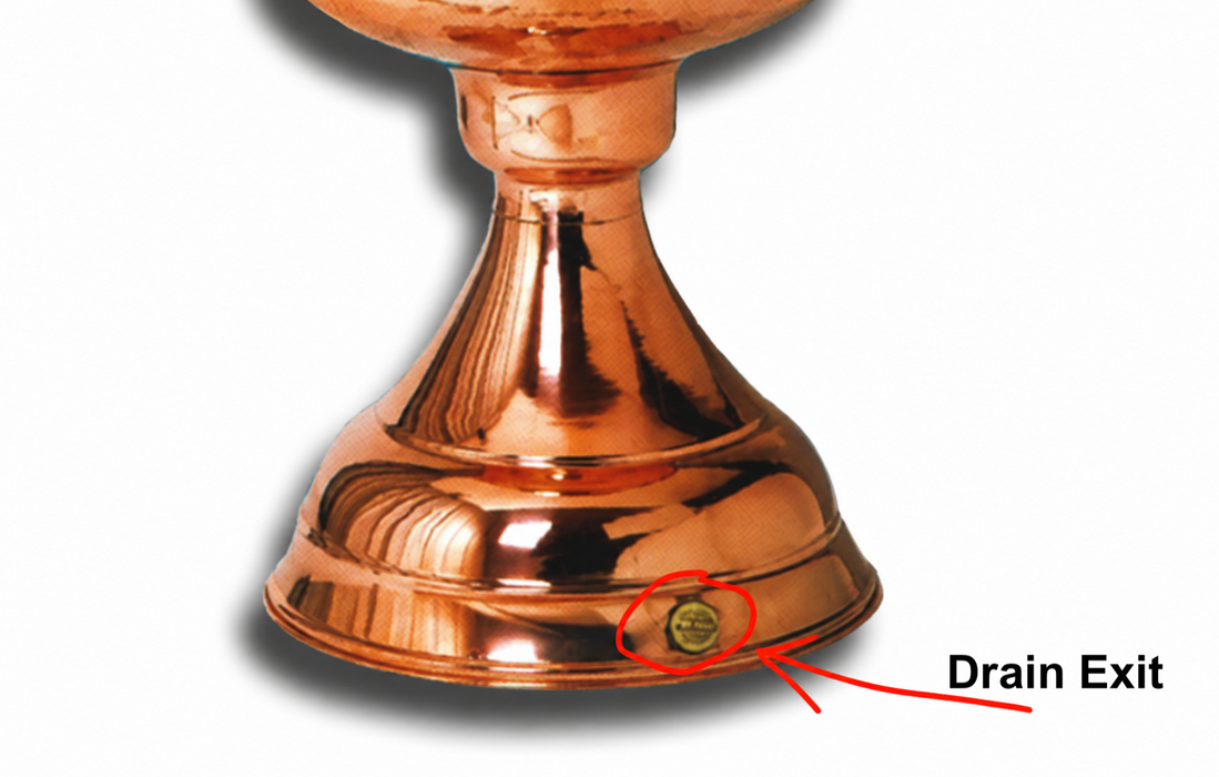 Orthodox Baptismal Font - Hammered Copper - Size 2, Size 3 or Size 4 (with water drainage option)