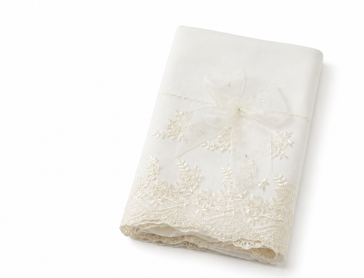 1 Piece - Girl's Christening Oil Sheet - French Lace
