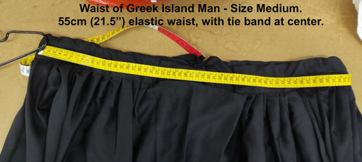 Greek Island Man Costume - Black